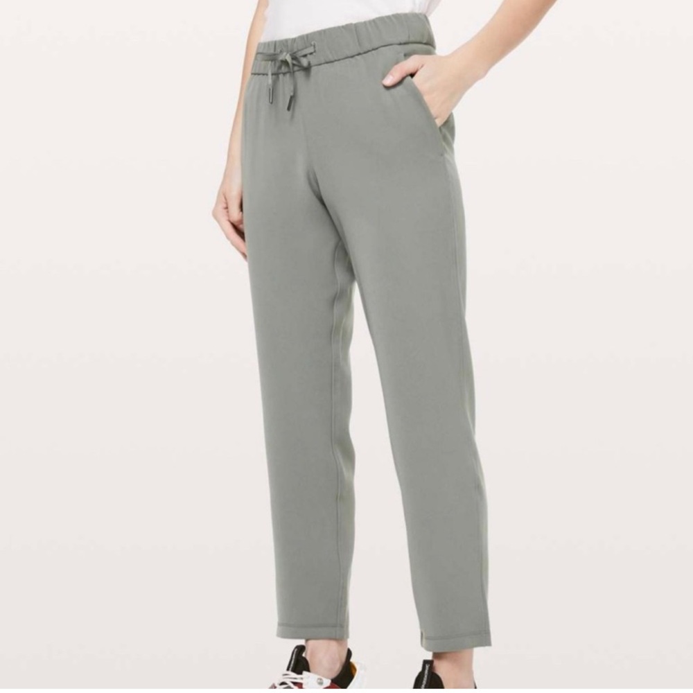 Lululemon on the fly woven pants grey sage